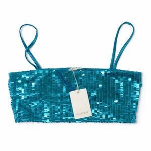 Pull&Bear Women’s Teal Sequin Top